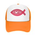 thumbnail image 2 of Yeshua Jesus Christian Trucker Hats Orange One Size Adjustable Snapback Hat, 2 of 5