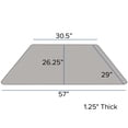 thumbnail image 3 of 29.5''W x 57.25''L Trapezoid Grey HP Laminate Activity Table - Standard Height Adjustable Legs, 3 of 5