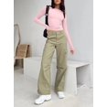 thumbnail image 4 of ORUYROP Womens Long Sleeve Fall Fashion 2023 Crop Tops Basic Layering Workout Slim Fitted T Shirts Y2K Tops, 4 of 5