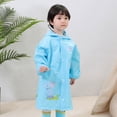thumbnail image 2 of MIASHUI Rain Poncho for Kids Waterproof Ponchos Lightweight Raincoat,Light Blue,XXL, 2 of 4