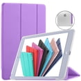 thumbnail image 1 of iPad PRO 9.7 Inch 2016 [ PRO 9.7 2016 ] A1673 A1674 A1675 Trifold Hard Smart PC Translucent Back Cover - Purple, 1 of 8