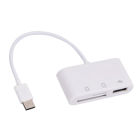 USB C SD Card Reader Adapter, Type C Micro SD TF Card Reader Adapter, 3 in 1 USB C to USB Camera Memory Card Reader Adapter for New Pad Pro MacBook Pro and More UBC C Devices