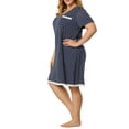 thumbnail image 4 of GRACE & GRANDEUR Women's Plus Size Polka Dots Short Sleeve Sleepshirts, 4 of 6