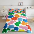 thumbnail image 1 of YST Colorful Cow Print Comforter 3pcs Rainbow Cow Bedding Cute Farm Animal Themed Decor Bedding Sets & Collections Multicolor Geometric Design Down Comforter Full Western Cowboys Bedroom Set, 1 of 6