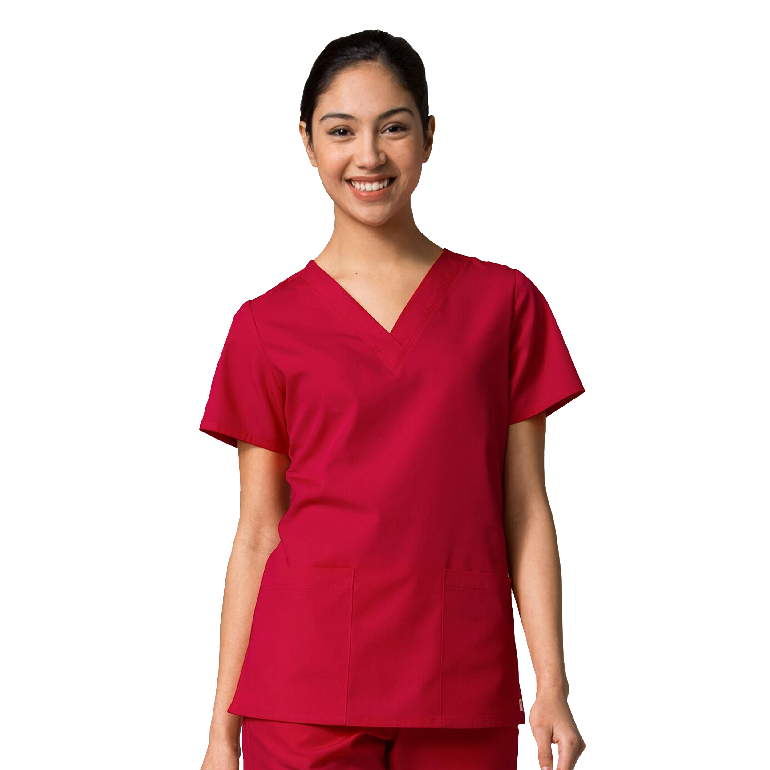 Red Panda Haut d'Uniforme Uni à Col en V pour Femmes à Deux Poches [TTP - 5TG, Livraison Gratuite]