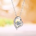 thumbnail image 1 of 0.5 Carat Moissanite Diamond Dancing Stone Heart, 1 of 1