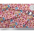 thumbnail image 3 of Soimoi Satin Silk Fabric Texture & Butterfly Print Fabric by The Yard 42 Inch Wide, 3 of 3