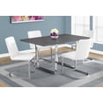 thumbnail image 1 of Monarch Specialties Dining Table, 60" Rectangular, Kitchen, Dining Room, Metal, Laminate, Grey, Chrome, Contemporary, Modern, 1 of 3