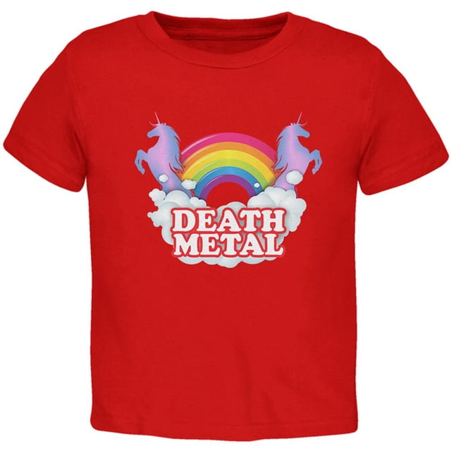 Death Metal Rainbow Unicorns Toddler T Shirt