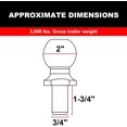 thumbnail image 5 of TCE ATRLY2019U Torin 2" Diameter Trailer Hitch Ball: 1.75 Ton (3,500 lb) Capacity, 5 of 5