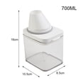 thumbnail image 1 of Plastic Laundry Washing Up Powder Container Soap Detergents Storage Box Lid, 1 of 5