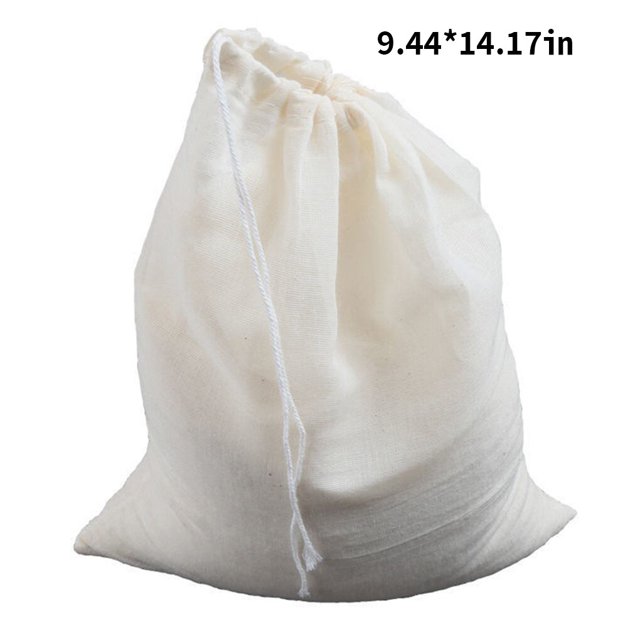 Reusable Cheese Cloth Bag Cheesecloth Filter Cold Brew Milk Cold Brew Straining Vegetable Stuffing Water Filtration Tea Coffee Strainer 24x36cm
