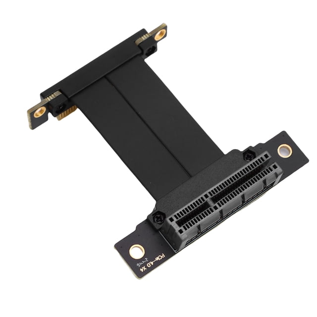 PCIe 4.0 GPU Extension Cable Riser Card, 90 Degree Flexible 8GBps High Speed Backward for PC Cases Servers Gaming Systems