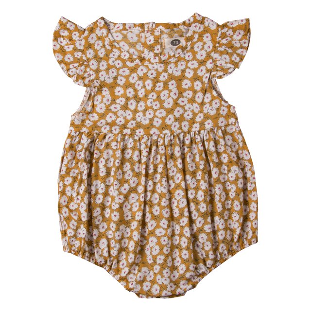 Gupgi 0-24 M Baby Girl Summer Romper Floral Ruffle Sleeve Jumpsuit