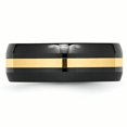 thumbnail image 3 of Ceramic Black with 14k Inlay 8mm Polished Band Ring 13 Size, 3 of 6
