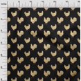 thumbnail image 3 of oneOone Tissu Cambric en Coton Noir pour Robe de Coq, Tissu Imprimé au Mètre 42 Pouces de Large, 3 of 4