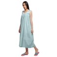 thumbnail image 4 of Moomaya Chemise de Nuit à Manches pour Femmes, Imprimée, en Coton, 4 of 5