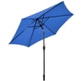 thumbnail image 2 of Costway Parasol de Marché Extérieur de 9 Pi pour Table de Patio, Inclinaison à Bouton-Poussoir, Manivelle, Bleu, 2 of 8