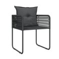 thumbnail image 5 of vidaXL 3 Piece Garden Dining Set with Cushions Grey, 5 of 5