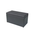 thumbnail image 2 of MAINSTAYS Grey Faux Leather Hinged  Storage Ottoman, 2 of 4