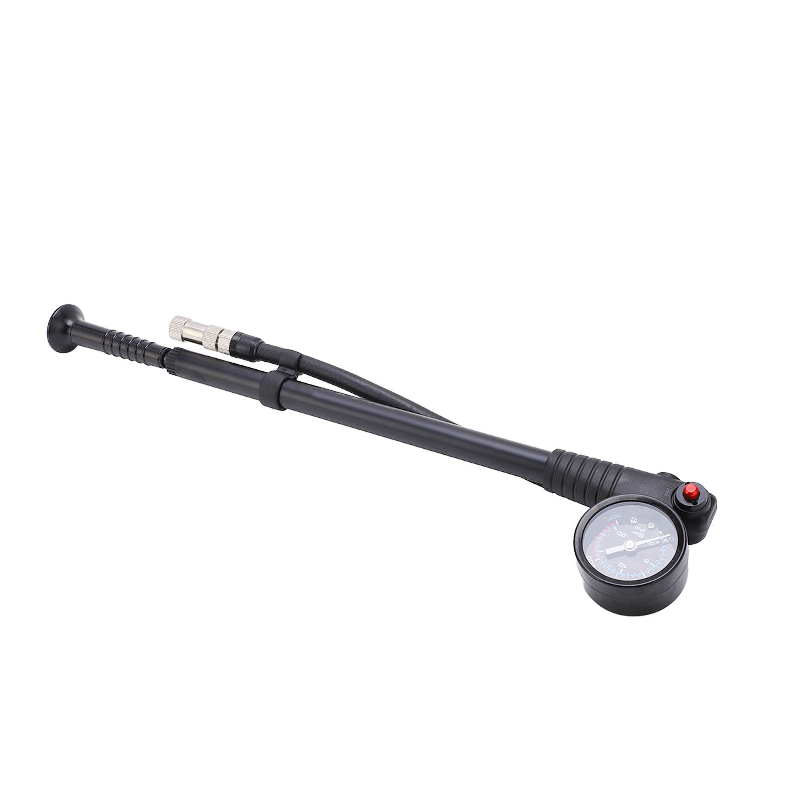 High Pressure Bike Pump,Shock Pump 300PSI Visual Shock Pump Mountain Bike Pump Multi-Functional
