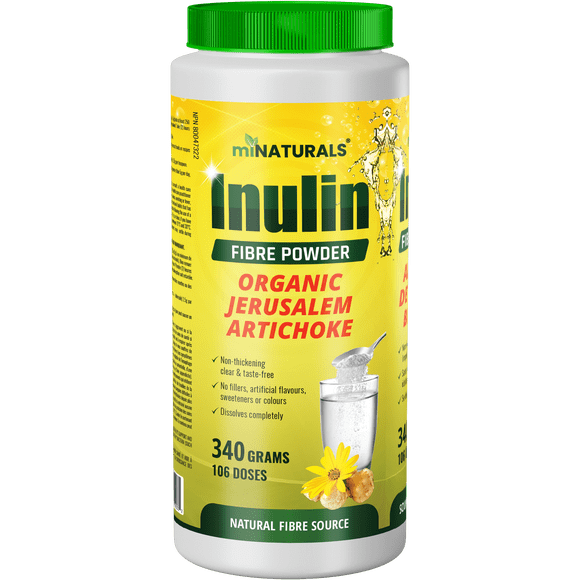 Pure Inulin Fiber Powder - Natural Prebiotic Fibre Supplement - Made from Organic Jerusalem Artichoke - (340g - 106 Doses)