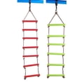 thumbnail image 3 of Tachiuwa 120KG Kids Outdoor Playhouse 6 Rungs 2m Rope Climbing Ladder Swing Toy Green, 3 of 5