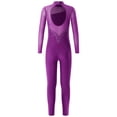 thumbnail image 2 of Choomomo Combinaison de Danse Ballet à Manches Longues pour Filles, Violet 10, 2 of 7