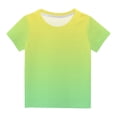 thumbnail image 1 of Plebaso T-Shirt à Manches Courtes pour Bébés Garçons Filles, Couleur Dégradée, Col Rond, Haut, Vêtements d'Été pour Bébé, 1 of 3