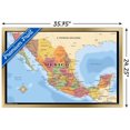thumbnail image 2 of Map - Mexico Wall Poster, 22.375" x 34" Framed, 2 of 4