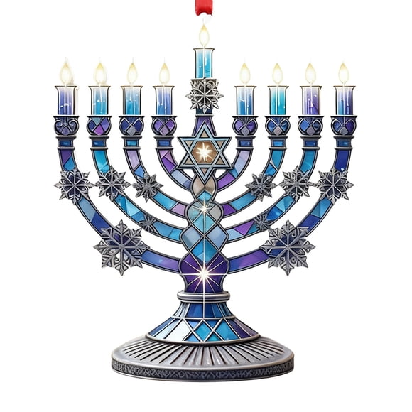 sdhkgrrt sous 5 $ Ornement de Hanoucca, Ornement de Hanoucca Étoile de, Décoration de Fête Juive, Décor de Hanoucca Bleu et Blanc, Ornement de Festival des Lumières, Ornement de Noël Juif Traditionnel