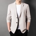 thumbnail image 3 of Spring Summer Men's Lightweight Mens Pin Striped Suit Summer Suit Jacket Casual Suits for Men Stretch Slim Fit Button Men Suits Regular Fit 3 Piece Sport Coats, 3 of 5