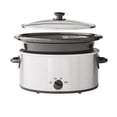 thumbnail image 4 of Mainstays 6 Quart Oval Slow Cooker, Stainless Steel Finish, Glass Lid, 4 of 9