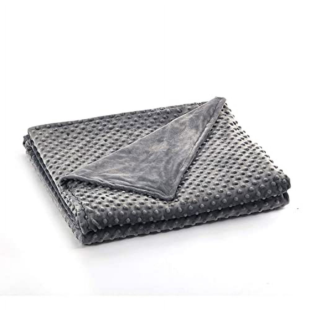 RelaxBlanket 80''x90'' Duvet Cover for Weighted Blanket Premium Super Soft Minky Dot Dark Grey