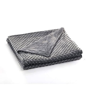 RelaxBlanket 80''x90'' Duvet Cover for Weighted Blanket Premium Super Soft Minky Dot Dark Grey