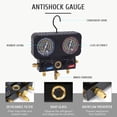thumbnail image 3 of Automotive AC Gauge Set, Enhanced Safety Brass AC Gauge Set with 4.9ft Hoses Replacement for R410A R32 R134A R22 Refrigerants for Vehicle, 3 of 7