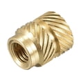 thumbnail image 4 of Uxcell Knurled Insert Nut M3 x 6mm L x 5mm OD Female Thread Brass Embedding Nut 60 Pack, 4 of 5