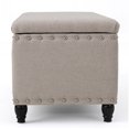 thumbnail image 4 of Aurla Contemporary Fabric Storage Ottoman, Wheat, 4 of 9