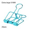 thumbnail image 3 of VONKY 20 Pieces Metal Paper Clip Electroplated Solid Color Replacement Home School Examination Papers Clips Accessories Blue 51mm, 3 of 5