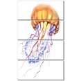 thumbnail image 2 of Orange Ocean Water Jellyfish - Animal Canvas Art Print, 2 of 3