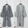 thumbnail image 2 of Men'S Japanese Classic Bathrobe Kimono Yukata Traditional Gown Nightwear Robe, 2 of 6