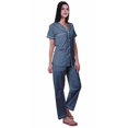 thumbnail image 3 of Moomaya Chemises de Pyjama avec Poches pour Femmes Ensemble de Pyjama en Coton Imprimé Vêtements de Nuit, 3 of 6