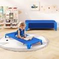 thumbnail image 4 of Costway 6 Pack Stackable Daycare Cots with Easy Lift Corners Heavy-Duty Metal Frame Kids Blue, 4 of 10
