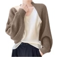 thumbnail image 1 of MeetoTime Shrug Cardigan Sweater for Women Fall Trendy Long Sleeve Cropped Open Front Knitted Sweaters, 1 of 7