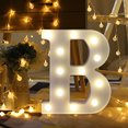 thumbnail image 2 of XZNGL Wood Board Alphabet Led Letter Lights Light Up White Plastic Letters Standing Hanging B, 2 of 3