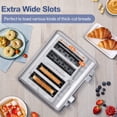 thumbnail image 3 of CUSIMAX 4 Slice Toaster, Ultra-Clear LED Display & Extra Wide Slots, Dual Control Panels of 6 Shade Settings, Cancel/Bagel/Defrost Function, Removable Crumb Trays, Stainless Steel, 3 of 6