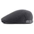 thumbnail image 1 of Convenient Men Hat Perfect Gifts Polyester Hollow Washable Men Beret Cap for Daily, 1 of 10