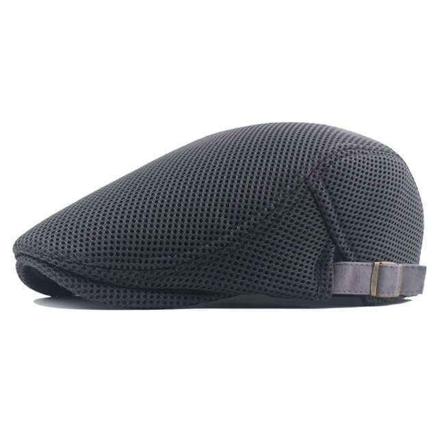 Convenient Men Hat Perfect Gifts Polyester Hollow Washable Men Beret Cap for Daily