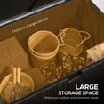 thumbnail image 4 of Outsunny Coffre de Terrasse en Rotin de 113 Gallons avec Couvercle et Poignée, Brun, 4 of 10