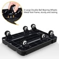 thumbnail image 3 of Folding Hand Cart, Expandable Chassis Flexible and Stable Platform Truck Sturdy Structure 2.5 inch Brake Wheel 6 Wheels with 2 Ropes for Travel Shopping, 3 of 7